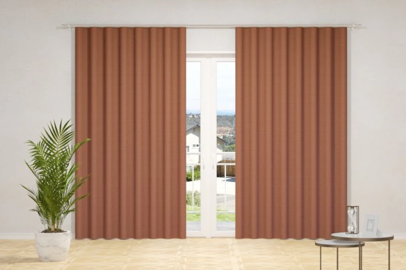 Curtain fabrics - SUNOUT, (back side of fabrics woven in white color), in 85 colors, width - 1,50 m.)