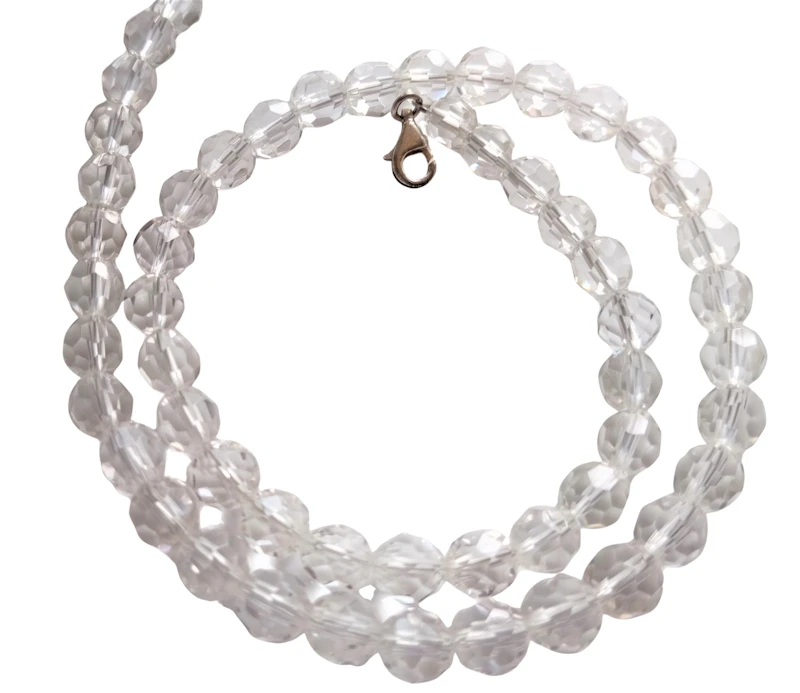 Edelsteinkette Bergkristall facettiert