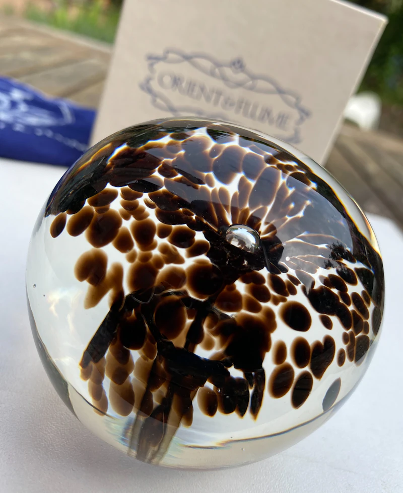 Orient & Flume Paperweight, Kristallglas, 1983