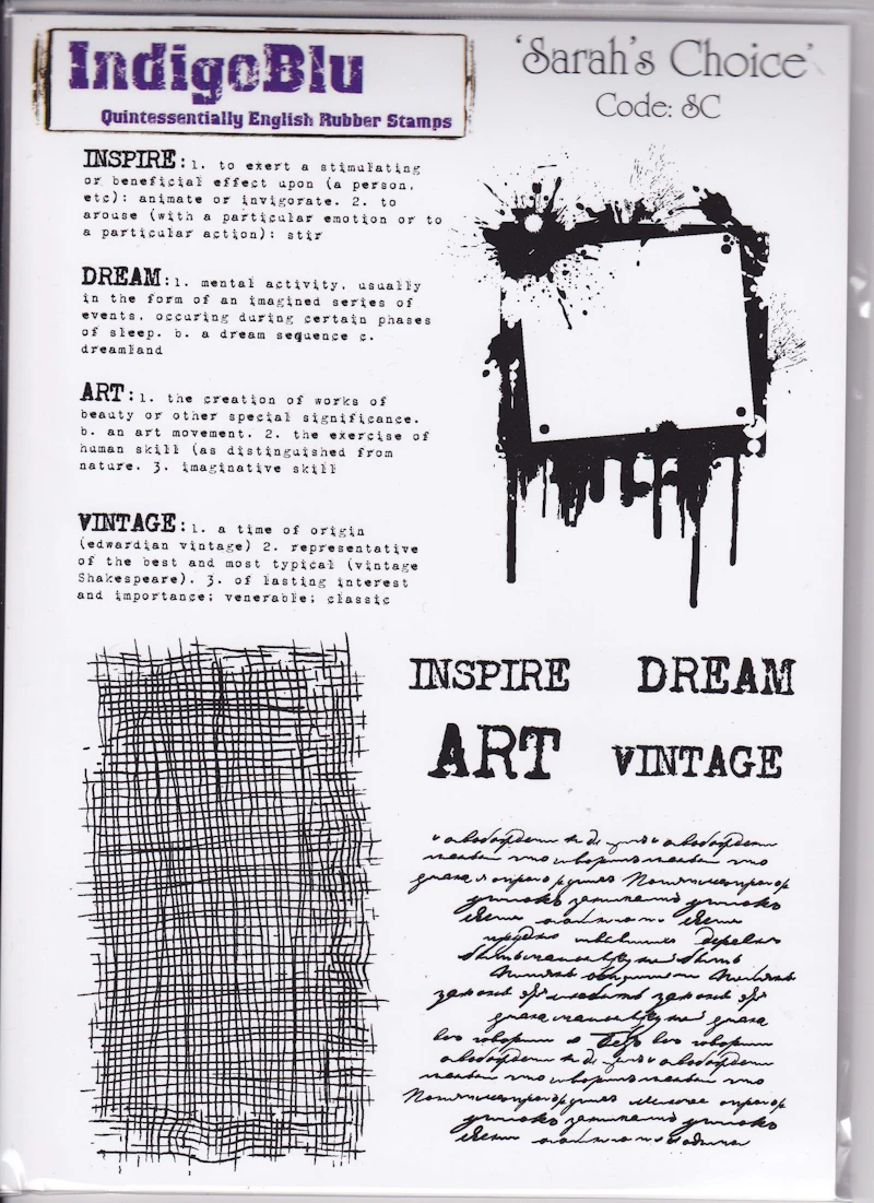 Indigo Blu A5 Stempelset "Sarah´s Choice"