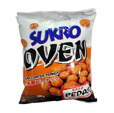 Sukro oven coated peanut rasa pedas spicy flavor (Indomarket)