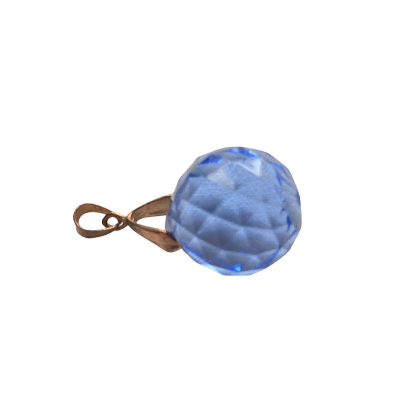 Glaskristall Kugel blau