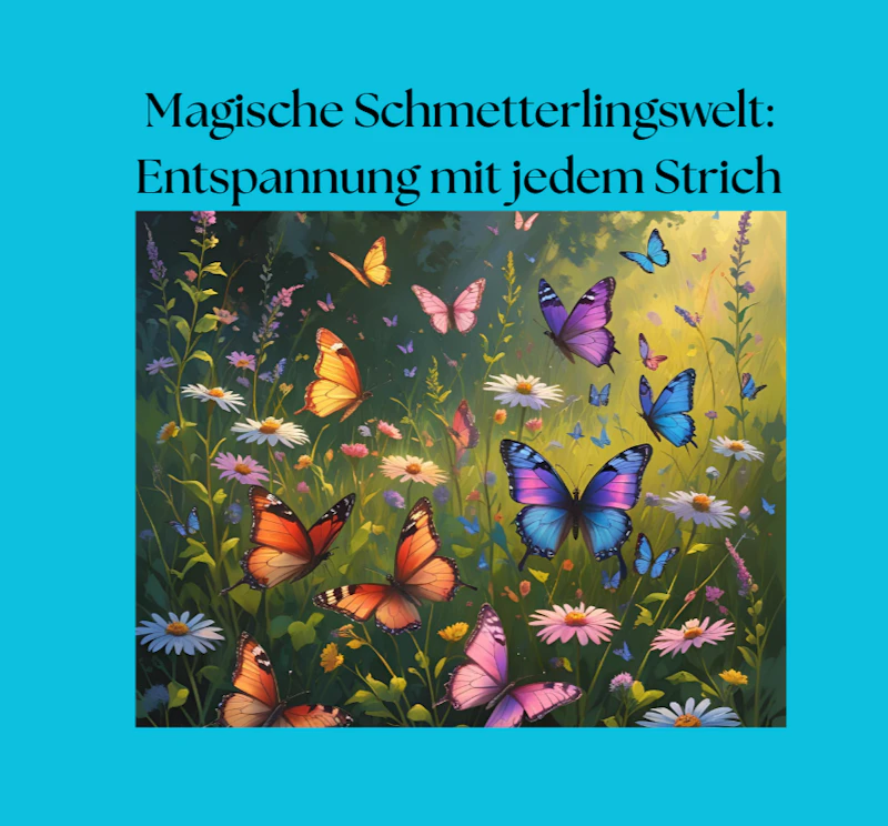 Magische Schmetterlingswelt: Entspannung mit jedem Strich