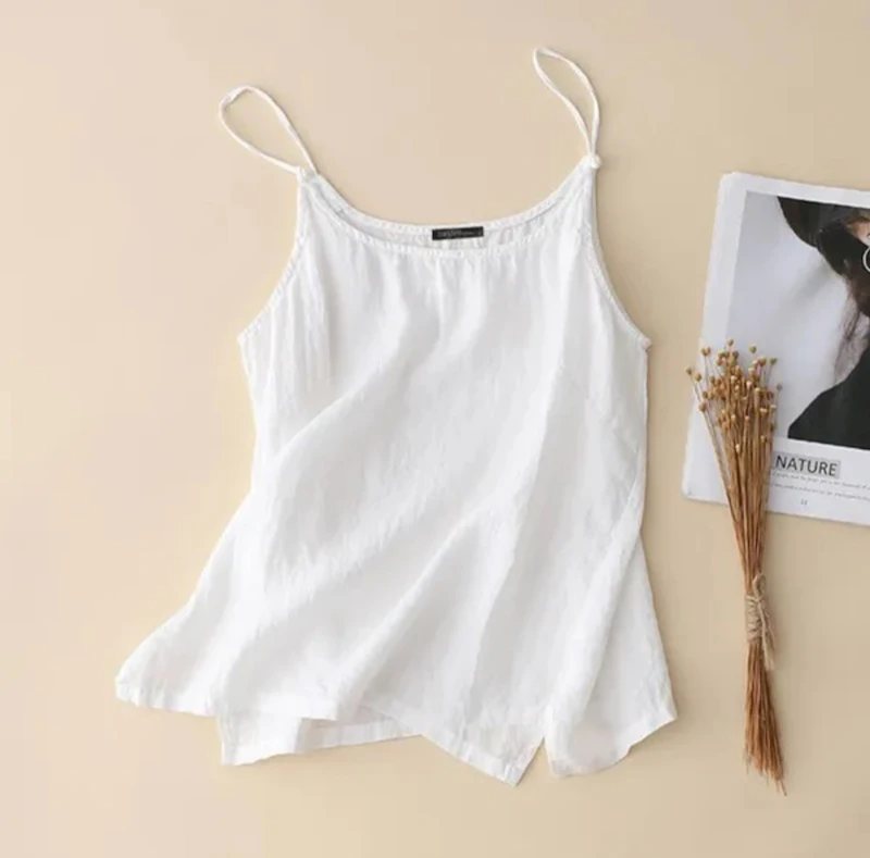 Sleeveless cotton Shirt for women.
