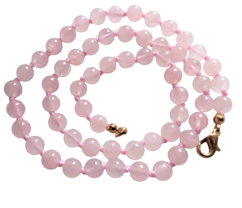 Edelsteinkette Rosenquarz