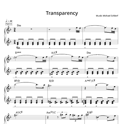 Noten: Transparency – Piano Solo