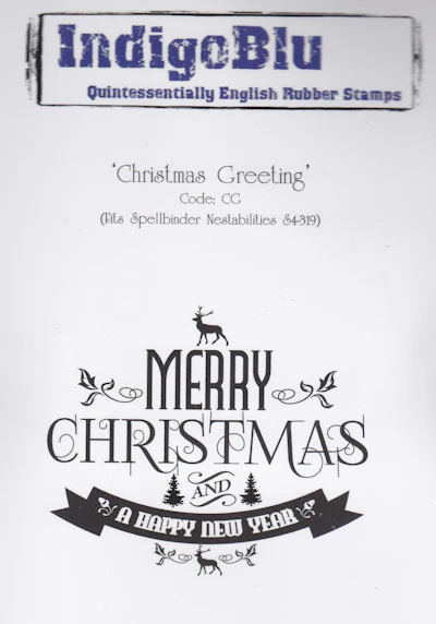 Indigo Blu A6 Stempel "Christmas Greeting"