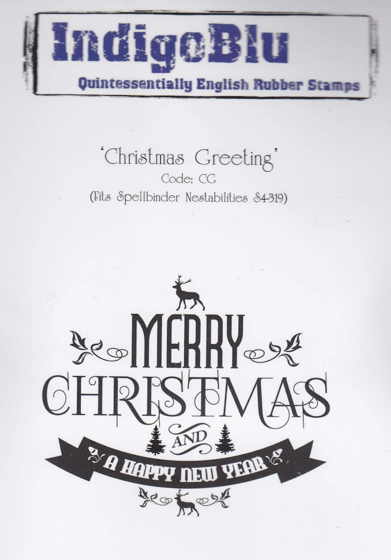 Indigo Blu A6 Stempel "Christmas Greeting"