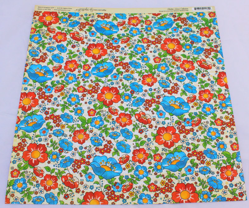 12x12" Scrapbook-Bogen  "Ring around the rosies"