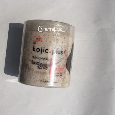 Kojic plus skin lightening body scrub with tarmarind powder and licorice extract 