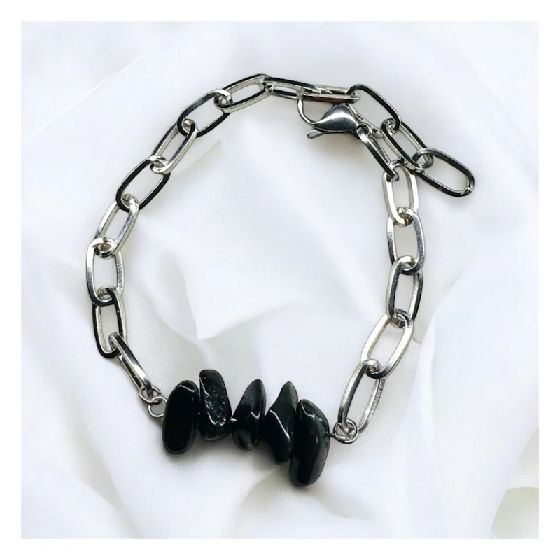 Armband "Ylena" mit Obsidian