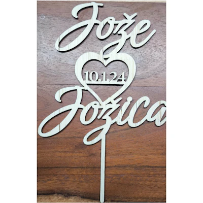 Poročni cake topper 2 > personalizacija