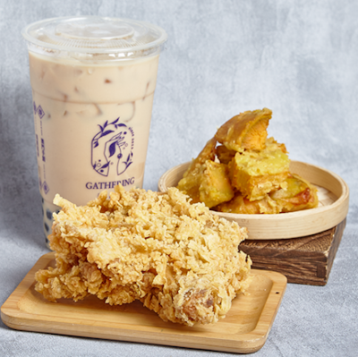 Pearl Milk Tea+Fried Chicken+Fried Sweet Potato a set (Gathering)