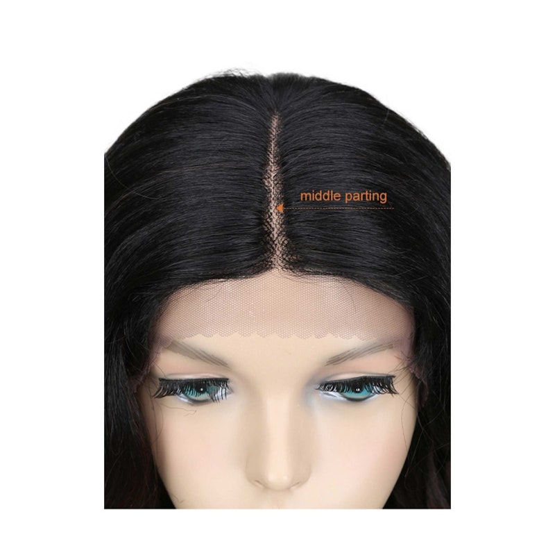 Noble 18 Inch Body Wave T Part Lace Middle Part Wig Synthetic Wig Ombre Color