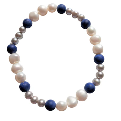 Armband Perlen und Lapislazuli