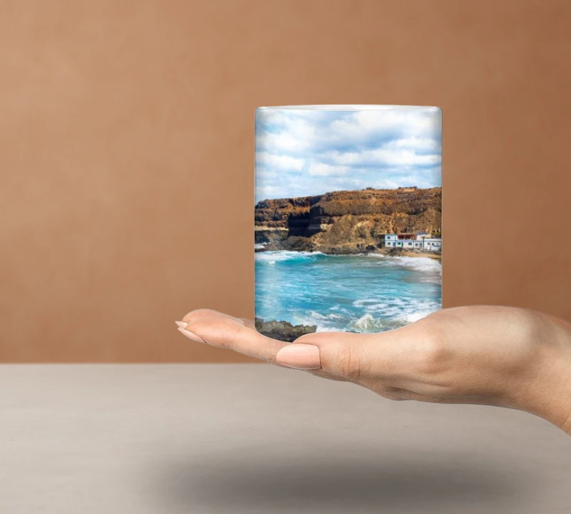 Fuerteventura Küstenlandschaft Tasse – Kanaren Souvenir | Atlantik Geschenk für Strandliebhaber & Reisefans Keramikbecher