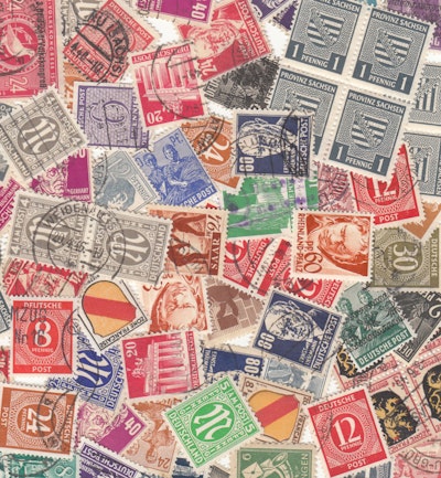 100 Briefmarken Deutsche Zonen, 1945 bis 1949