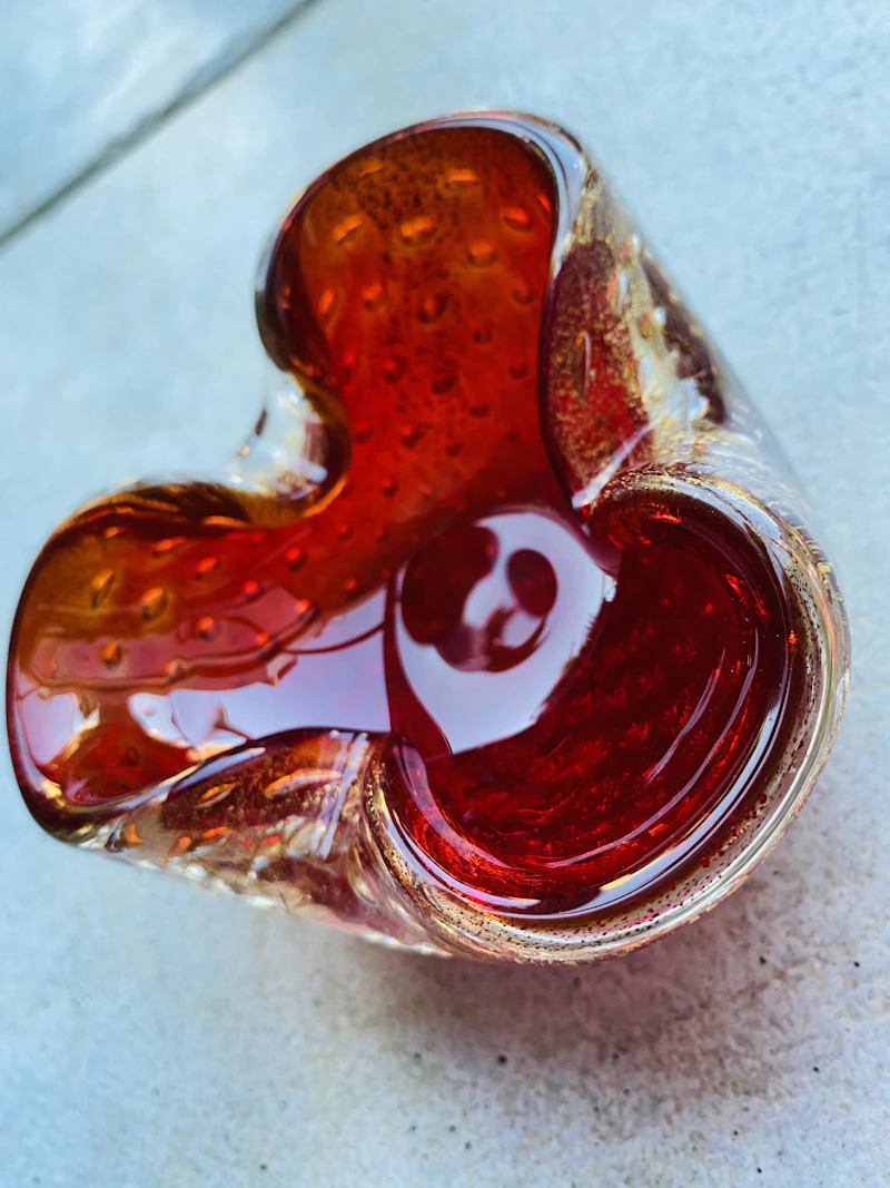 1960er Murano Glas Aschenbecher, Barovier & Toso