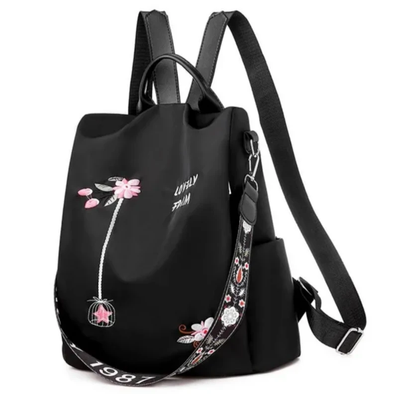 Leather shoulder backpack bag