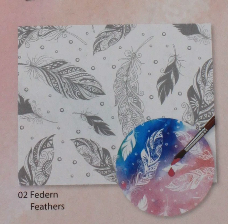 Zauberpapier "Federn", 23 x 33cm