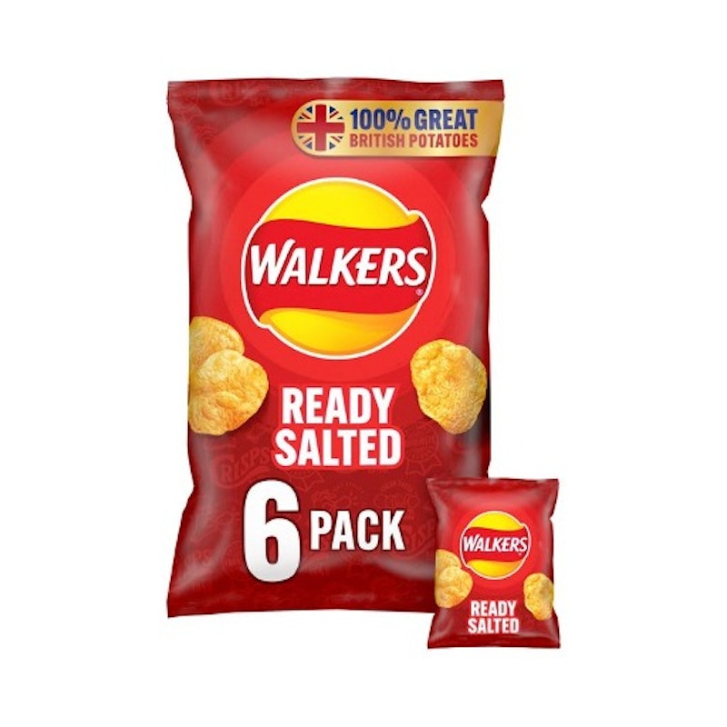 Walkers Ready Salted Multipack Crisps 6 x 25g