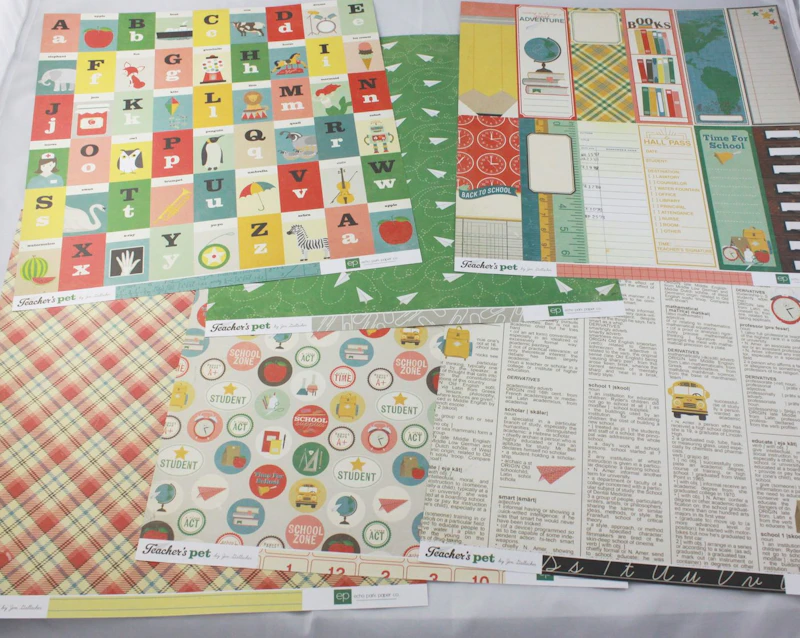 Scrapbook-Set "Teacher´s Pet", Schule