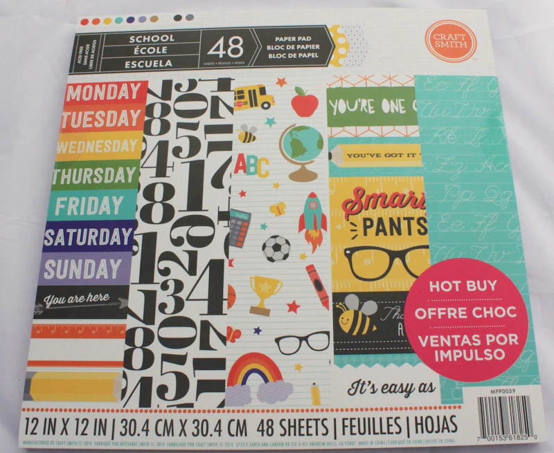 Scrapbook-Block "Schule"