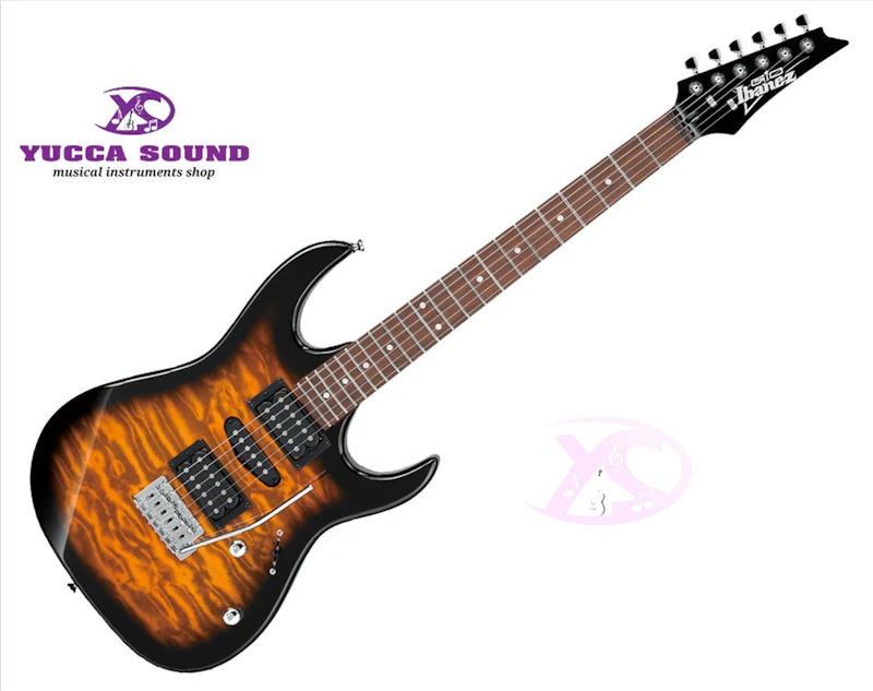 IBANEZ transparent blue burst 
