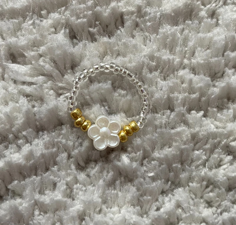 White Flower Ring
