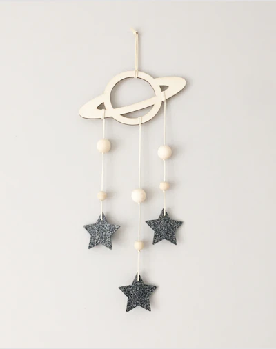Lala Loves Decor Wooden Planet Stars Hanging Decor