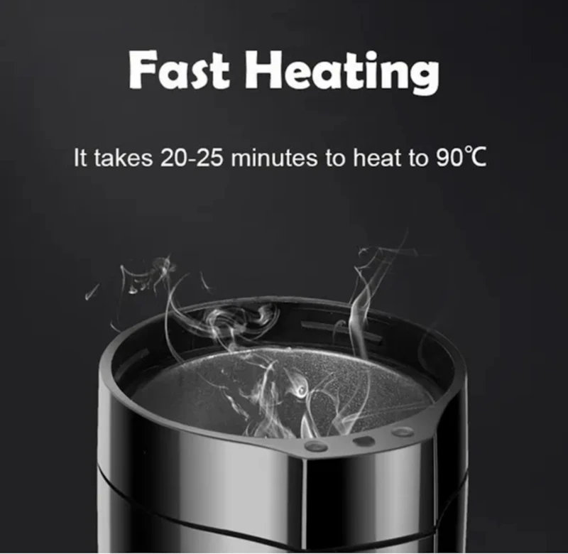 Smart heated kittle Touch screen car heated mug with temperature control