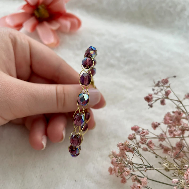 Purple Cristal Armband