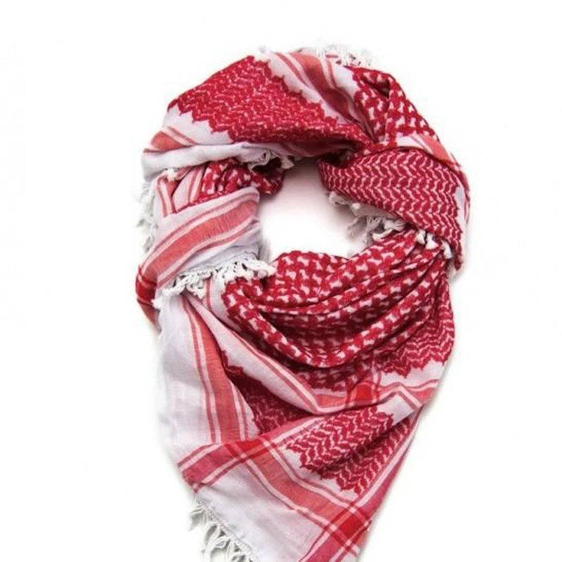 Keffiyeh red white men women palestine scarf