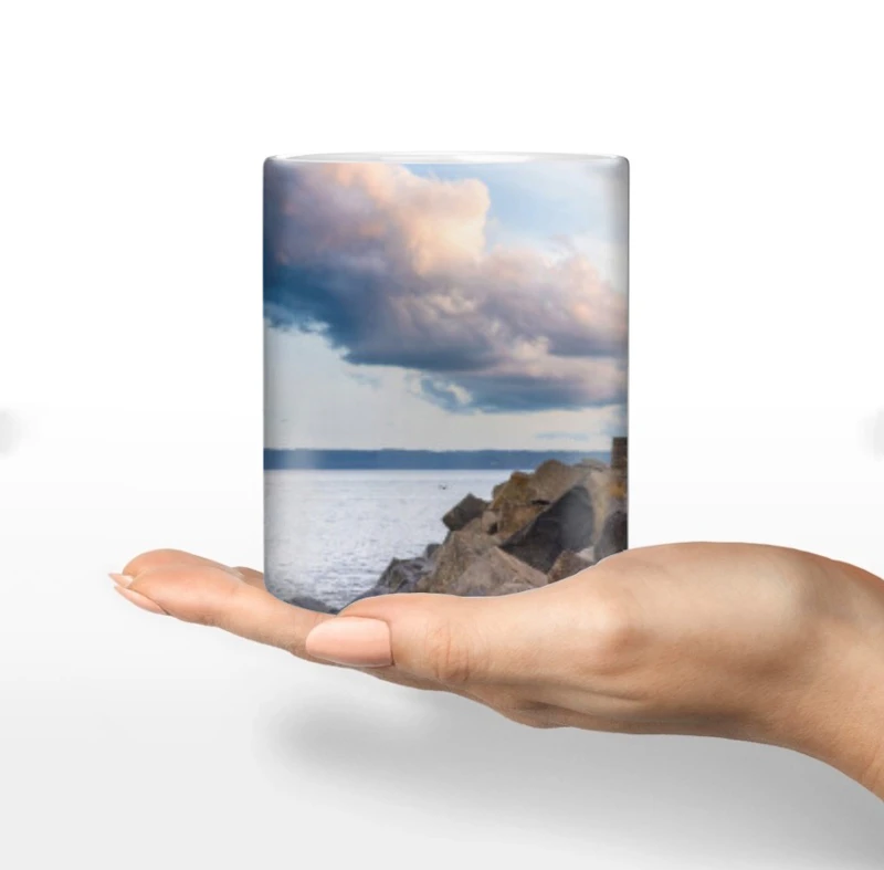 Leuchtturm Tasse Rügen - Sassnitz – Keramikbecher – Ostsee Motiv auf Rügen