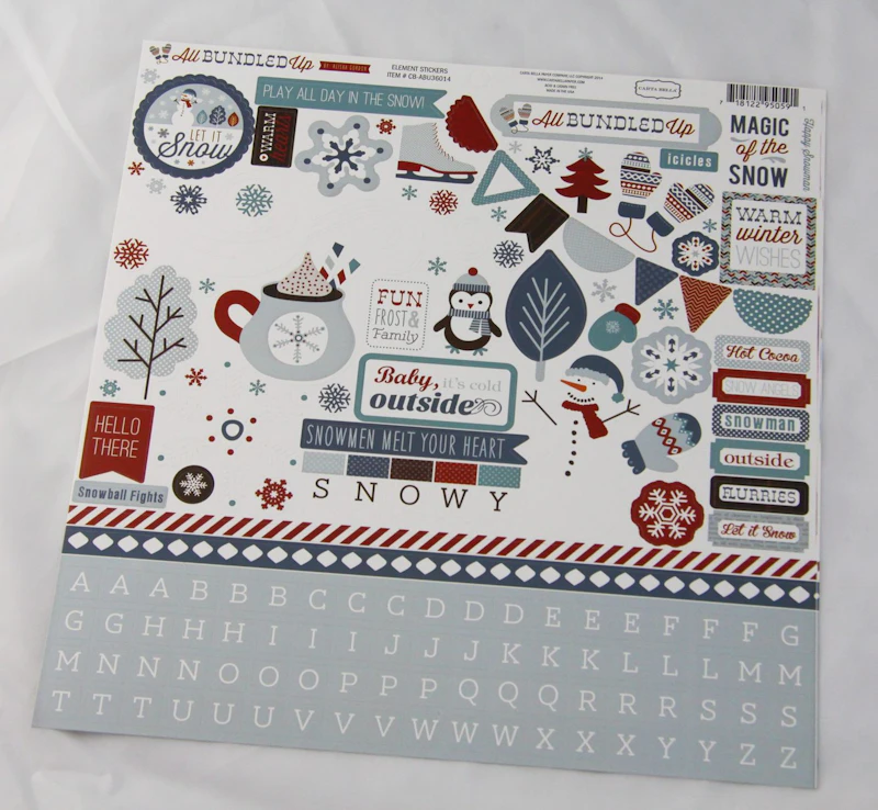 Scrapbook - Set  "All bundled up", Winter