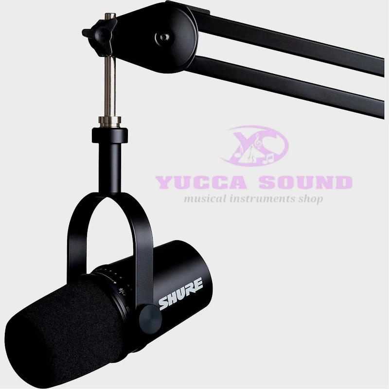 Shure MV7 Podcast Microphone Kit with Mic Stand and Headphones (Black)