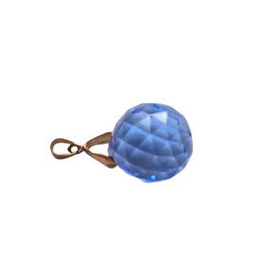 Glaskristall Kugel blau