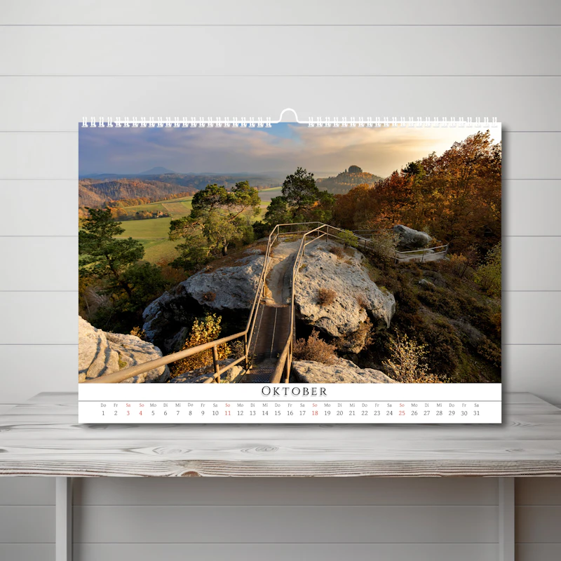 (VORBESTELLUNG) DIN A3 Wandkalender Sächsische Schweiz 2026