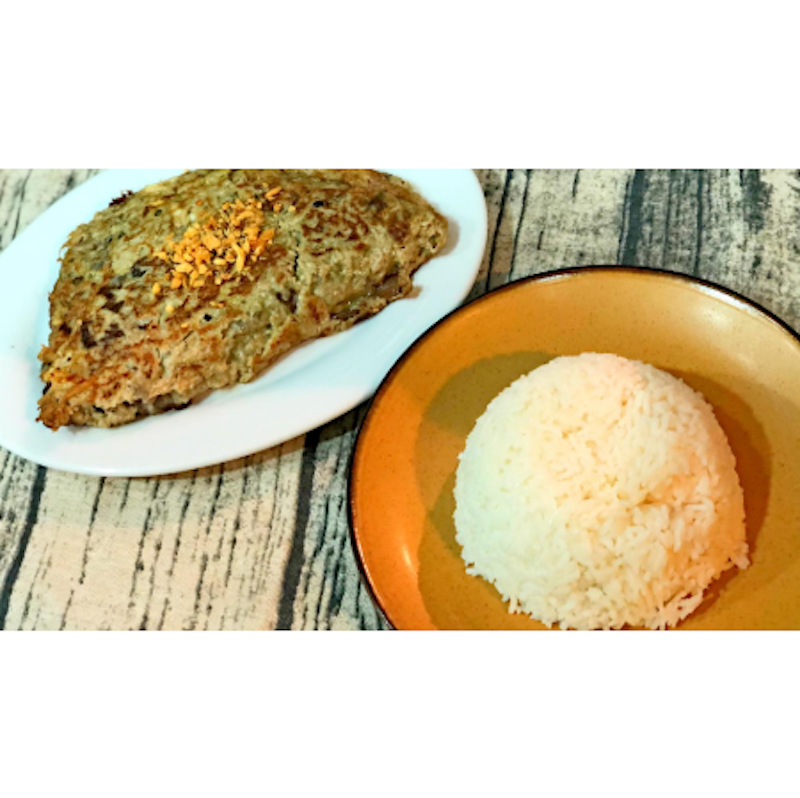 Tortang talong with rice (DC Cafe)