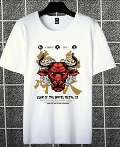 Men classic fashion white t-shirt 
