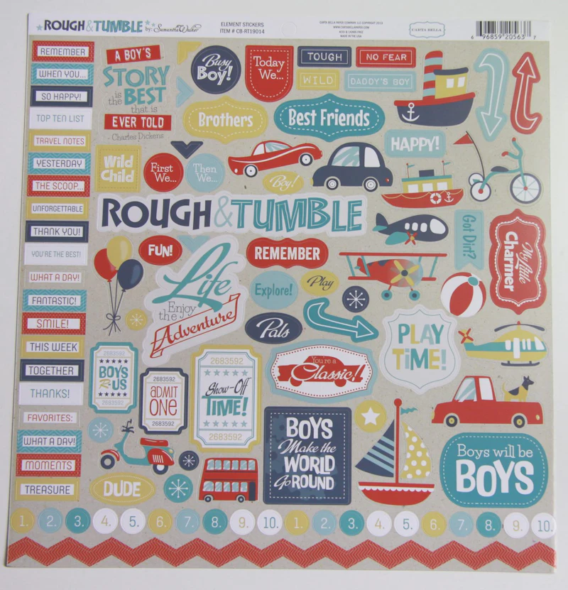 Carta Bella Stickerbogen "Rough & Tumble"