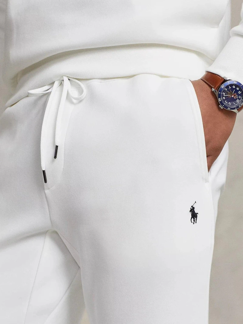 RALPH LAUREN - BAS DE JOGGING BLANC LOGO BRODÉ