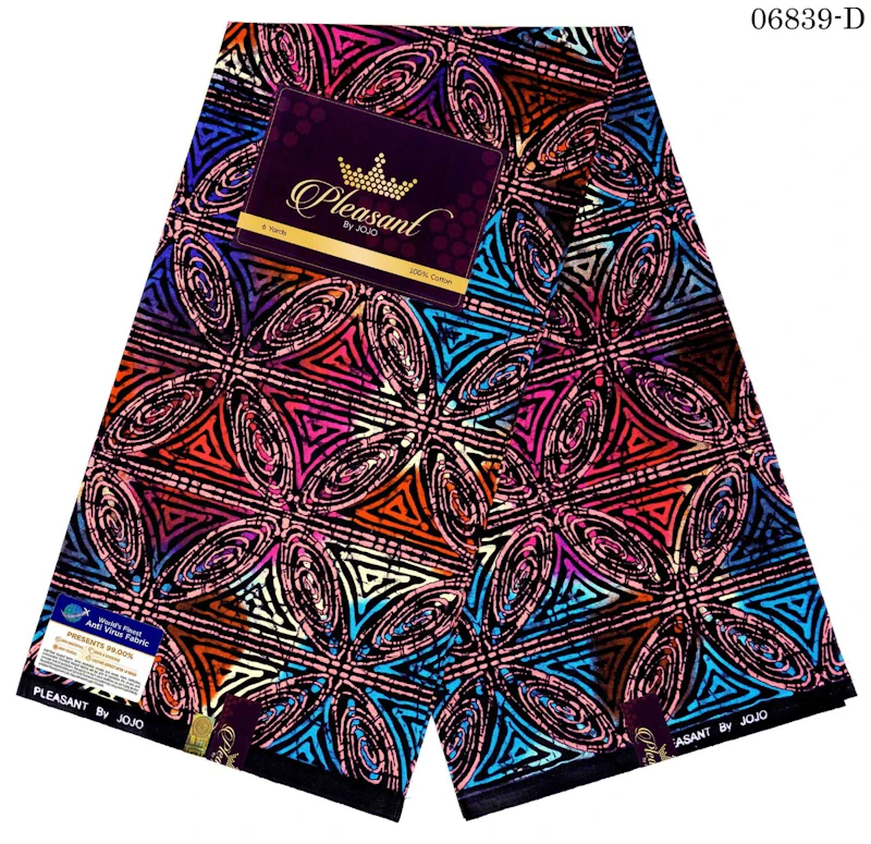 Blue and red pattern Ankara