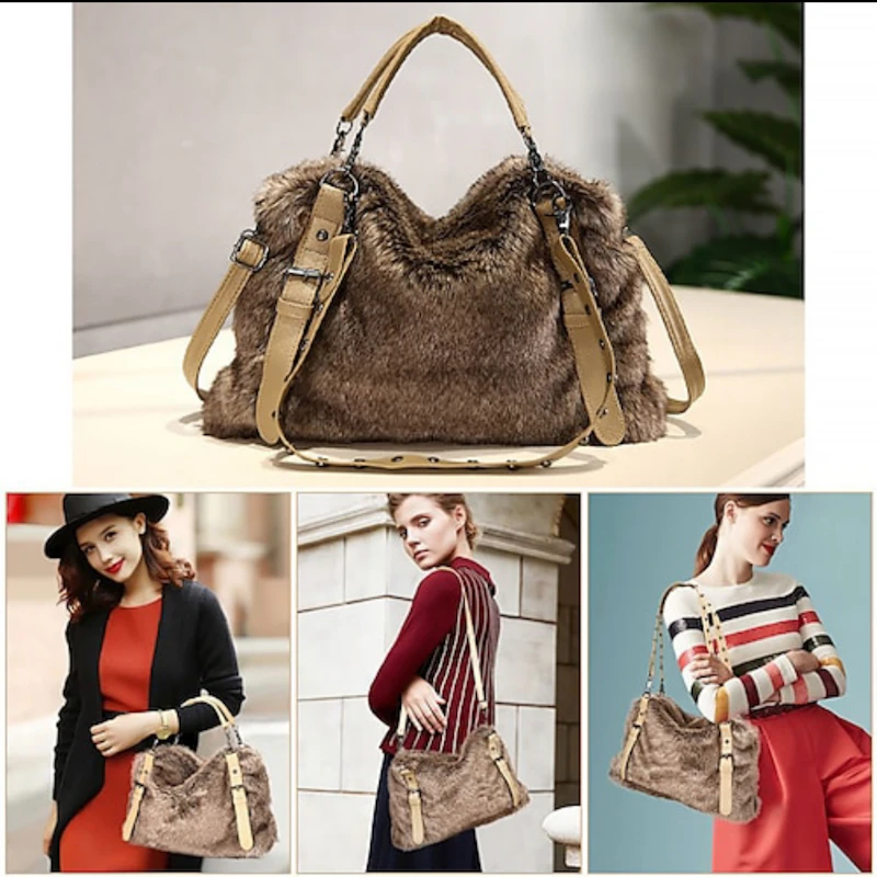 Large capacity multi carry fur bag