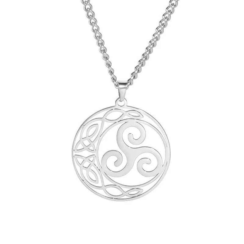 Edelstahl Kette mit Anhänger "Triskele"
