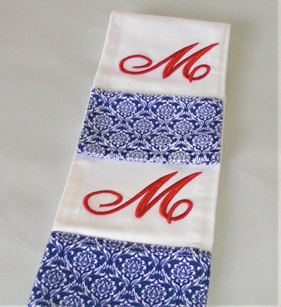 Monogrammed  "M" Kitchen Towels (Set of 2)