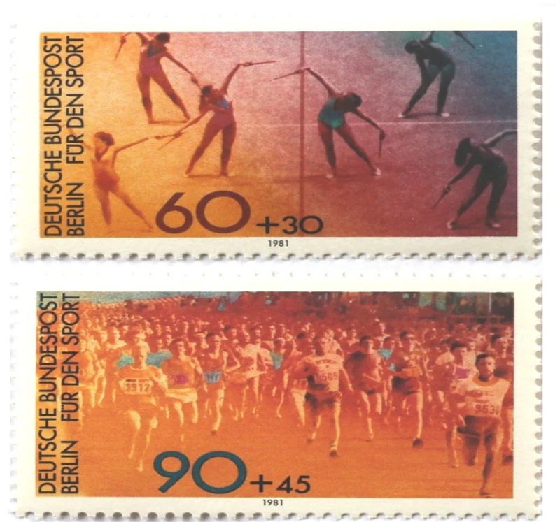 Briefmarken Berlin 1981: 645-646, Sporthilfe 1981, postfrisch