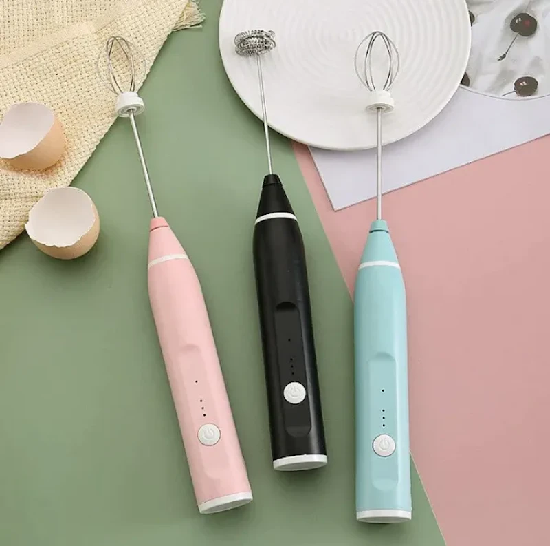 Electric Milk Frother Egg Beater Handheld (random Color)