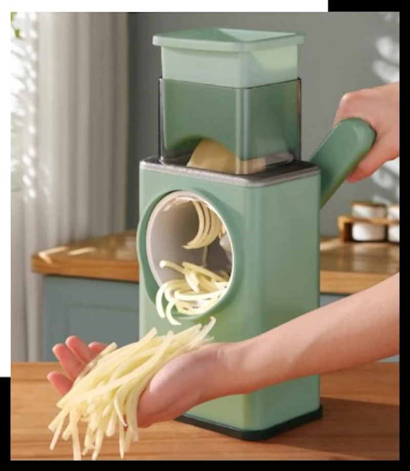 Multifunctional Storm Vegetable Cutter Manual Rotary Cheese Grater Shredder