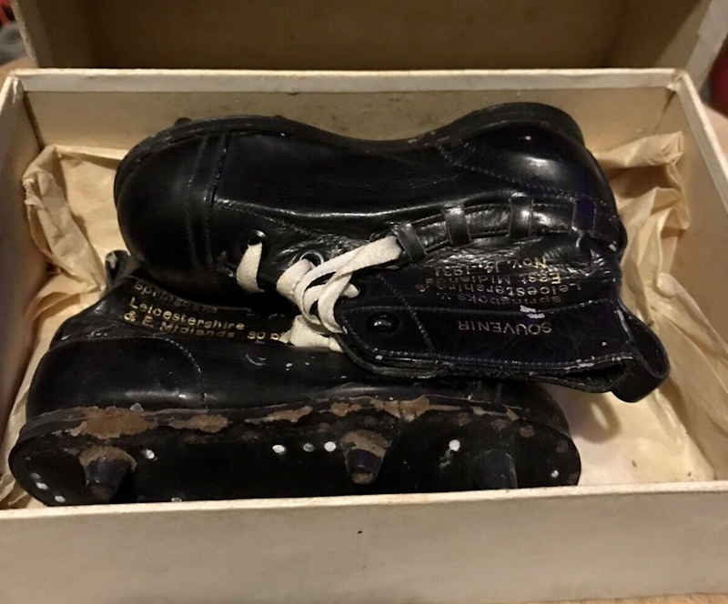 Antique Miniature British Rugby Boots In Original Box Springboks British Tour
